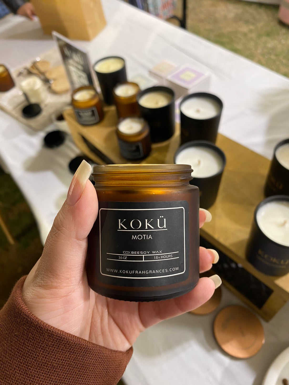 Koku Motia Candles - A bit at The Commons Popups